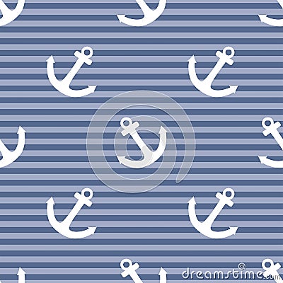 Tile sailor vector summer pattern Vector Illustration