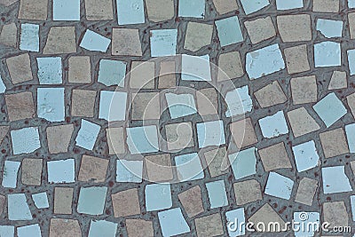 Tile threadbare tessellation mosaic design wall decor facing. Abstract mosaic background. Tessellation texture. Stock Photo