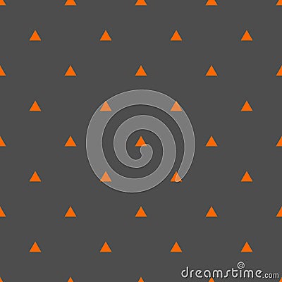 Tile vector pattern with orange triangles on grey background Vector Illustration