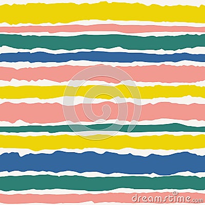 Tile vector pattern with pastel pink, grey, yellow and white stripes Vector Illustration