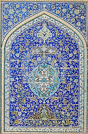 Tiled background,oriental ornaments from Isfahan Stock Photo