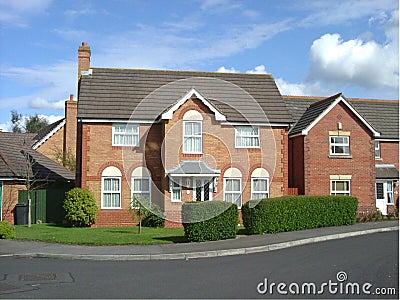 Tiled British house Stock Photo