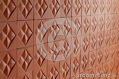 Tiled pattern for continuous replicate red brick Stock Photo