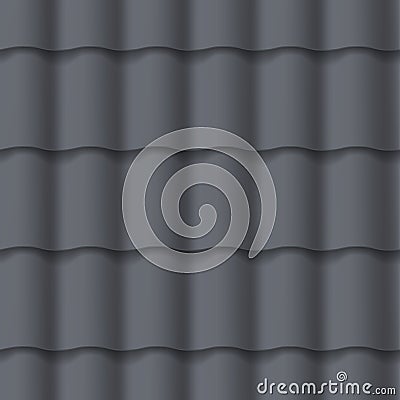 Tiled roof seamless pattern Vector Illustration