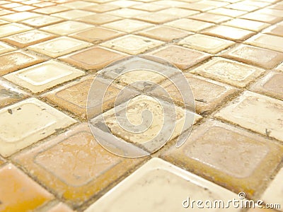 Tiled table top Stock Photo