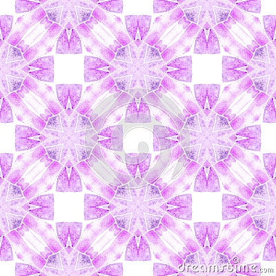 Tiled watercolor background. Purple fantastic Stock Photo