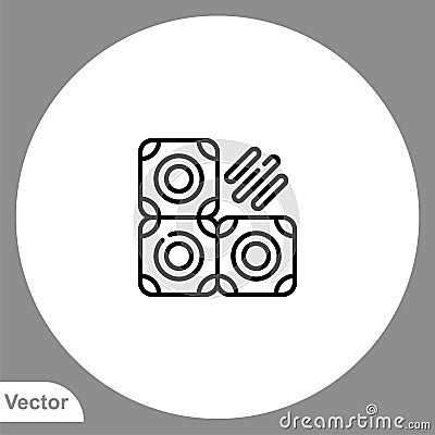 Tiles vector icon sign symbol Vector Illustration