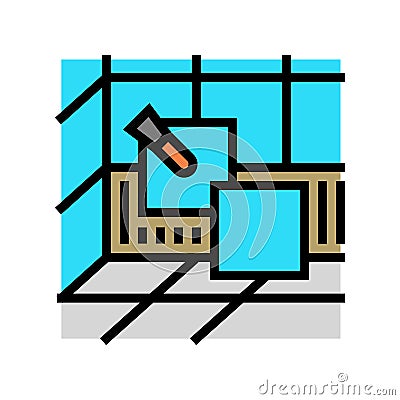 tiling bathroom color icon vector illustration Vector Illustration