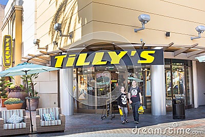 Tilly`s sign Editorial Stock Photo