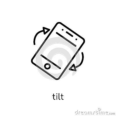 Tilt icon. Trendy modern flat linear vector Tilt icon on white b Vector Illustration