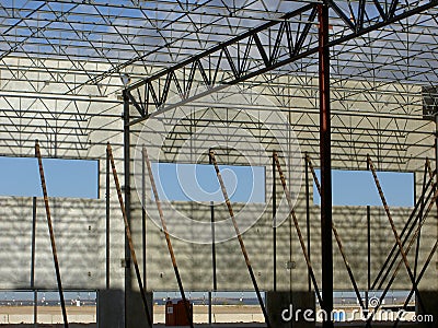 Tilt-up Concrete / Structural Steel Building Stock Photo