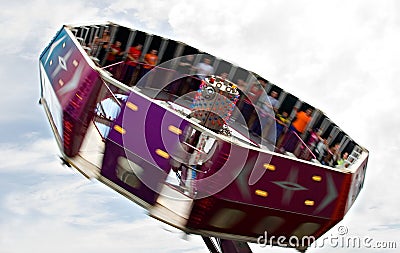 Tilt-a-Whirl at fair Stock Photo