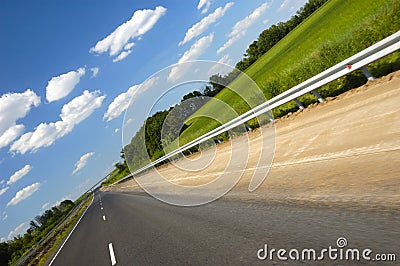 Tilted angle shot is a smooth highway Stock Photo