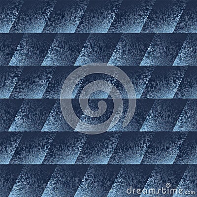 Tilted Chevron Structure Seamless Pattern Trendy Vector Blue Abstract Background Stock Photo