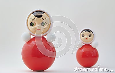 Tilting doll Stock Photo