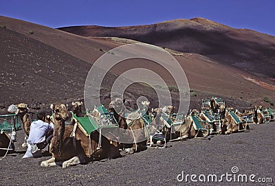 Timanfaya in Lanzarote Stock Photo