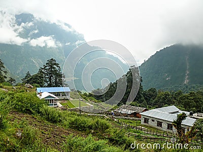 Timang village- Nepal Editorial Stock Photo