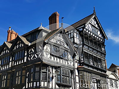 timber frame building in chester Editorial Stock Photo