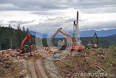 Timber hauler Stock Photo