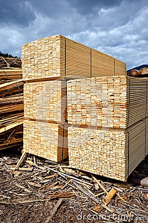 Timber stock supply Stock Photo