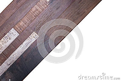 Timber wood panel plank on white background Stock Photo