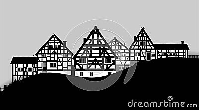 Timbered house Stock Photo