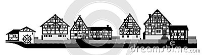 Timbered house Stock Photo