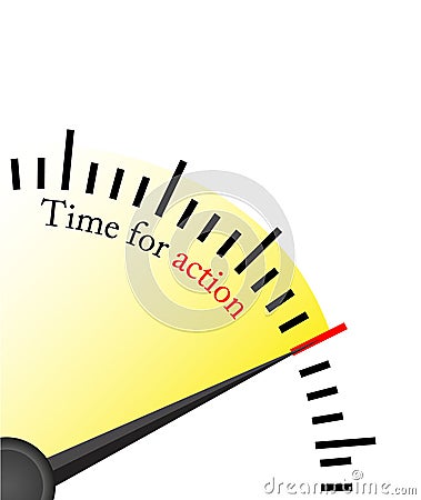 Time for action - clock Stock Photo