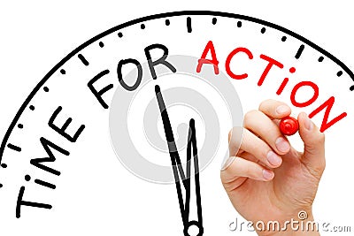 Time for Action Stock Photo
