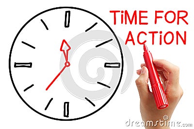 Time for Action Stock Photo