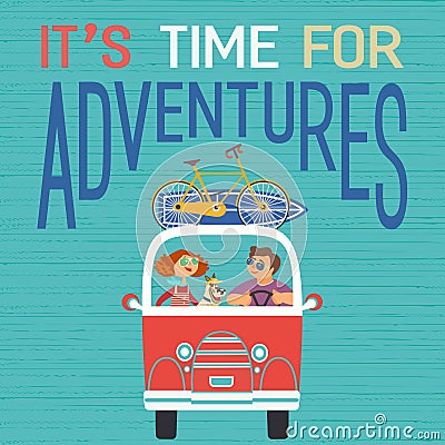 Time for adventure Vector Illustration