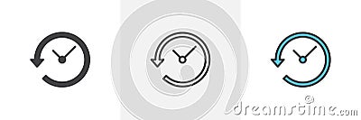 Time back icon Vector Illustration