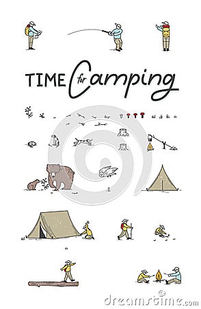 Time for Camping Vector Illustration