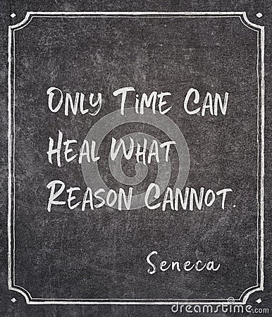 Time can heal Seneca quote Stock Photo