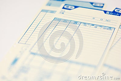 Time card Stock Photo