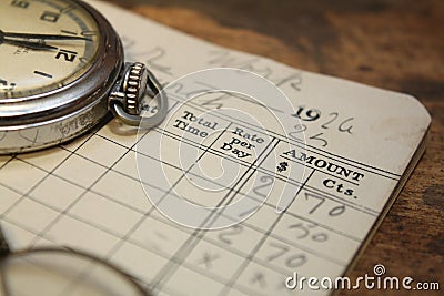 Time card Stock Photo