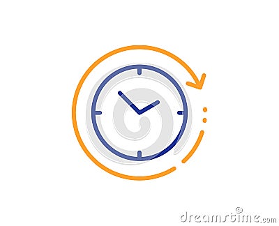 Time change line icon. Clock sign. Watch. Vector Vector Illustration