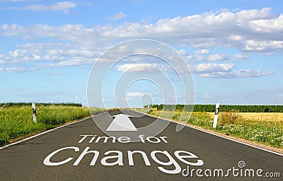 Time for change sign Stock Photo