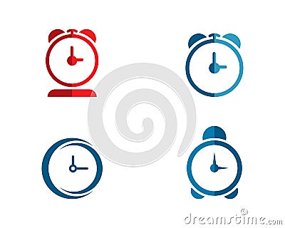 time clock logo Vector Illustration