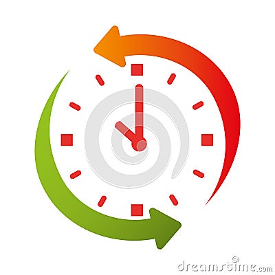 Time clock watch icon Vector Illustration