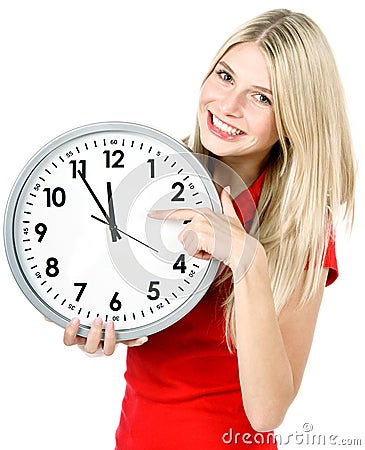 Time concept. five to twelve Stock Photo