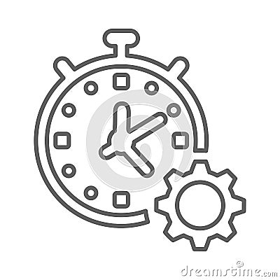 Time, duration, timing outline icon. Line vector design Vector Illustration