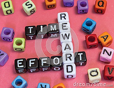 Time Effort Reward Stock Photo