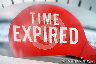 Time Expired Stock Photo