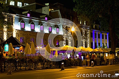 Time Exposure of Grand Allee Stock Photo