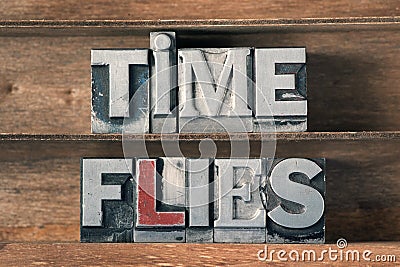 Time flies tray Stock Photo