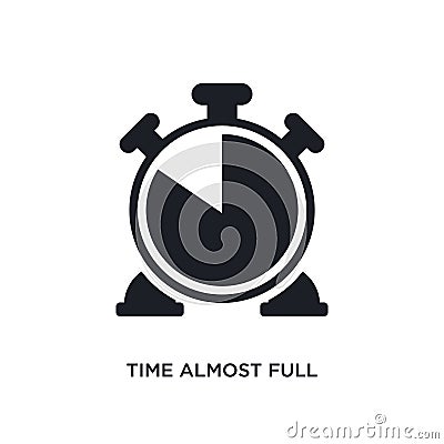 time almost full isolated icon. simple element illustration from ultimate glyphicons concept icons. time almost full editable logo Vector Illustration