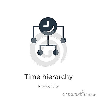 Time hierarchy icon vector. Trendy flat time hierarchy icon from productivity collection isolated on white background. Vector Vector Illustration