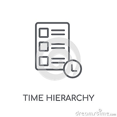 Time hierarchy linear icon. Modern outline Time hierarchy logo c Vector Illustration