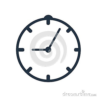 Time icon vector isolated on white background, Time sign Vector Illustration